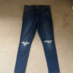 Joe's Jeans Dark Blue Distressed Skinny Jeans